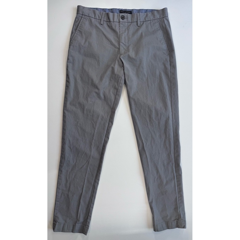 BANANA REPUBLIC Mason Chino Pant‎ Mens 32x32 (actual 32x30) Gray All Over Print